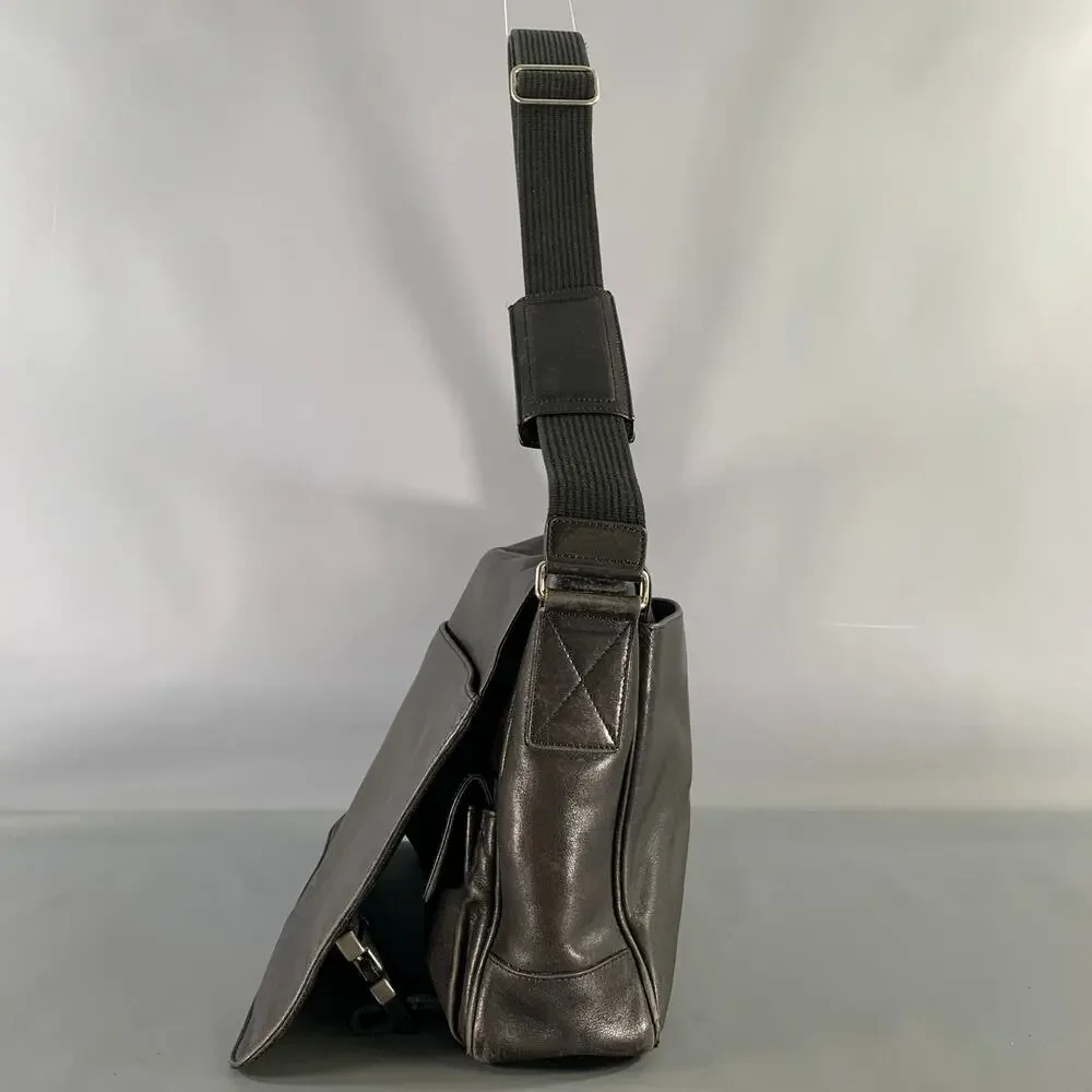 COACH Black Cowhide Leather Messenger Bag
